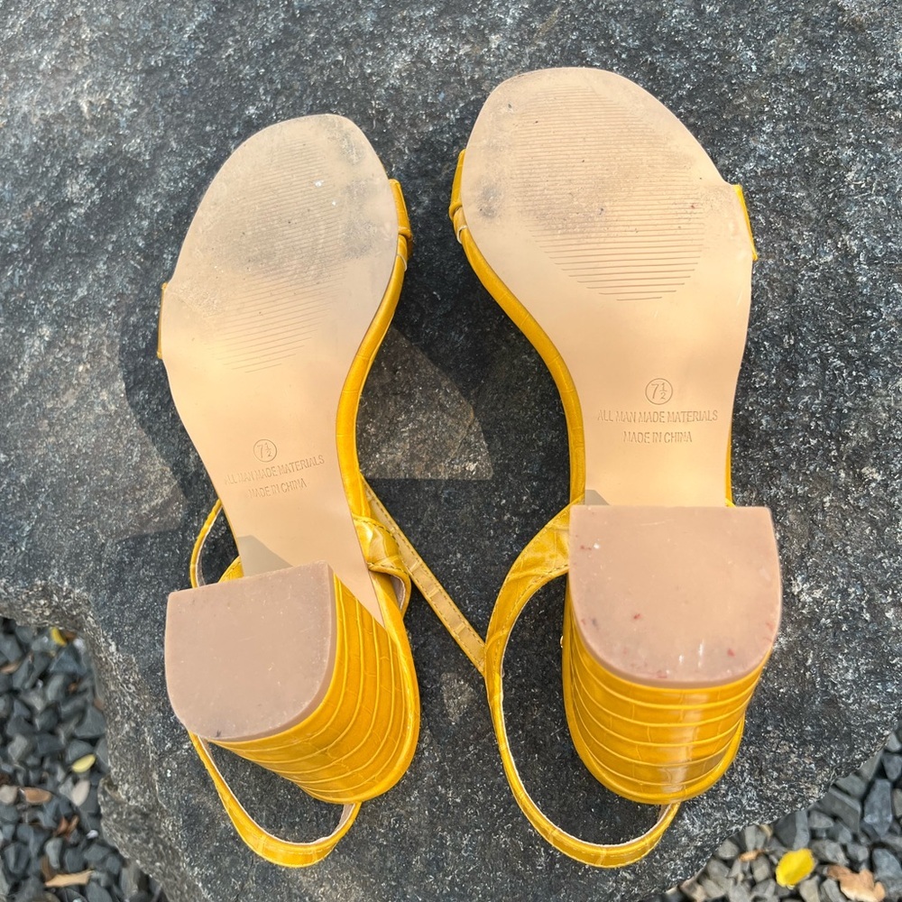 Lulus Harper Crocodile Embossed Sandals - Picture 9 of 9